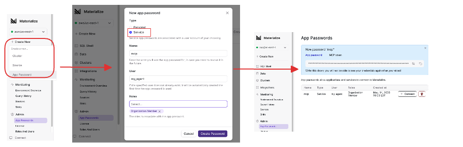 Image of Create new service app
flow